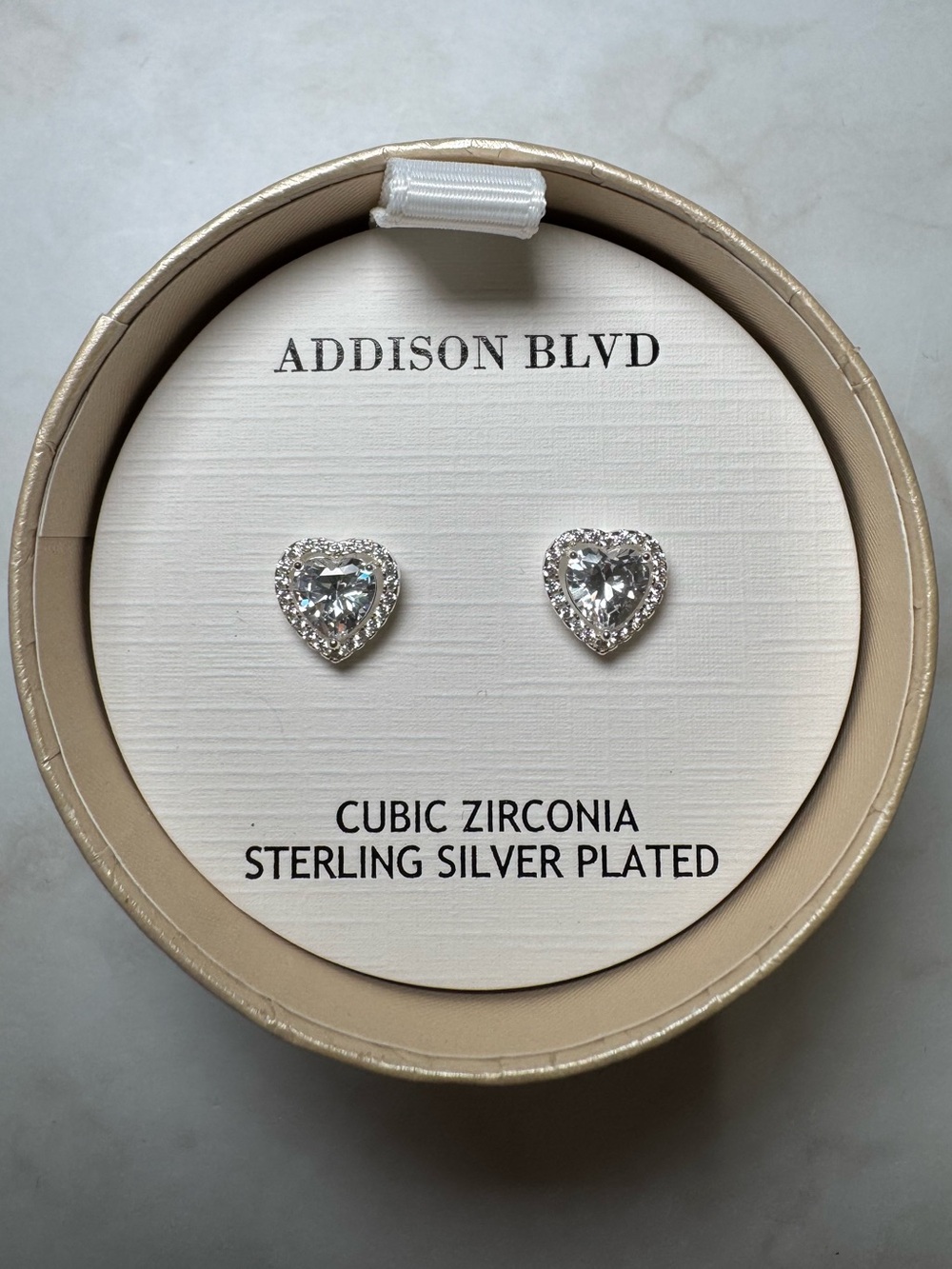 Heart Stud Earrings - Sterling Silver